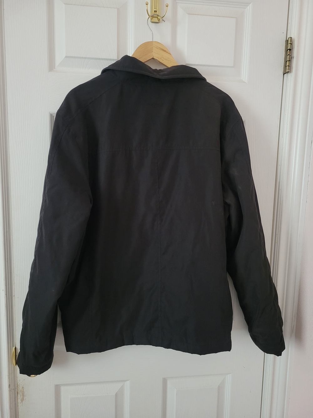 Dockers Men Full Zip Lightweight Harrington Jacket Black Size L - Picture 2 of 5